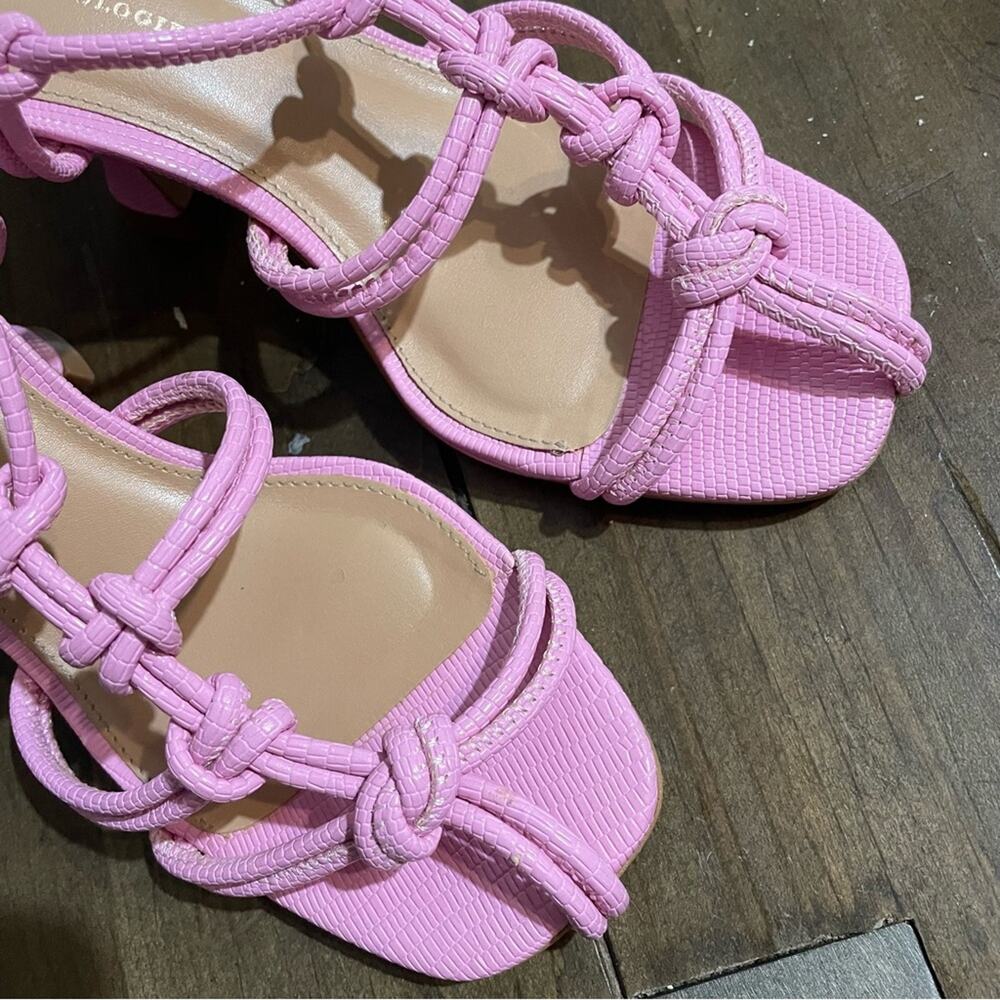 Anthropologie pink strappy sandal heels - Picture 9 of 15